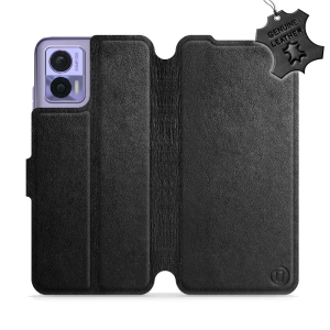 Phone Case Motorola Edge 30 Neo - Design Black Leather