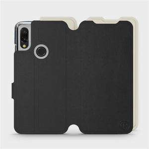 Phone Case Xiaomi Redmi 7 - Design Black with Platinum