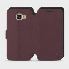 Phone Case Samsung Galaxy A3 2016 - Design Burgundy with Black
