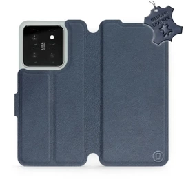 Phone Case Xiaomi 14 - Design Blue Leather