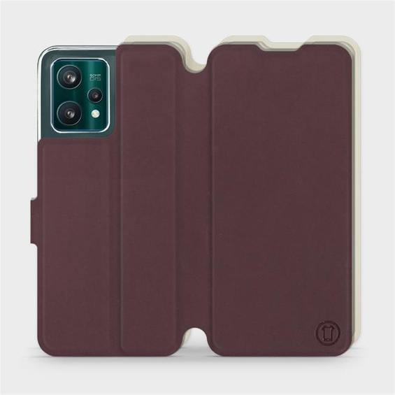 Etui Soft Touch do Realme 9 Pro Plus - wzór Matowy burgund z platyną