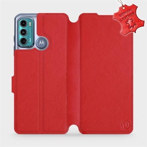 Phone Case Motorola Moto G60 - Design Red Leather