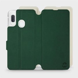 Phone Case Samsung Galaxy A20e - Design Green with Platinum