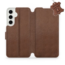 Phone Case Samsung Galaxy S24 Plus - Design Brown Leather