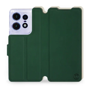 Etui Soft Touch do Motorola Edge 50 Pro - wzór Miejska zieleń z platyną