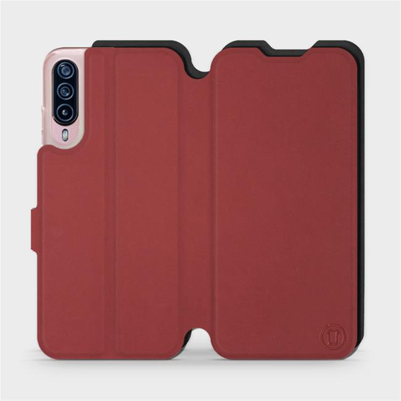 Phone Case HTC Desire 22 Pro - Design Dark Red with Black