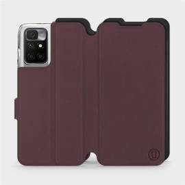 Hülle für Xiaomi Redmi 10 - Farbe Burgund mit Schwarz