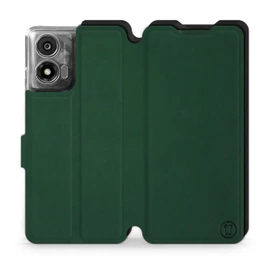 Phone Case Motorola Moto E14 - Design Green with Black