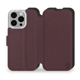 Etui Soft Touch do Apple iPhone 16 Pro - wzór Matowy burgund z czernią