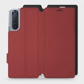 Phone Case Sony Xperia 5 II - Design Dark Red with Black