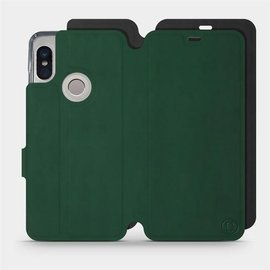 Hülle für Xiaomi Redmi Note 5 - Farbe Grün mit Schwarz