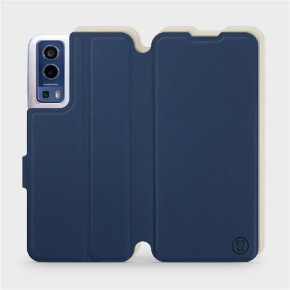 Hülle für Vivo Y72 5G - Farbe Marineblau mit Platin