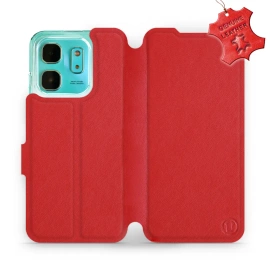 Phone Case Infinix HOT 50i - Design Red Leather