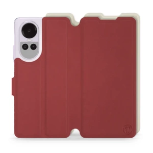 Etui Soft Touch do OPPO Reno 10 Pro 5G - wzór Zachodząca czerwień z platyną