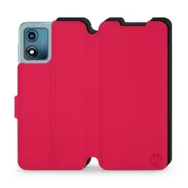 Etui Soft Touch do Motorola Moto E13 - wzór Żywa czerwień z czernią