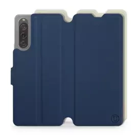 Phone Case Sony Xperia 10 V - Design Navy with Platinum