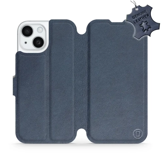 Phone Case Apple iPhone 15 - Design Blue Leather