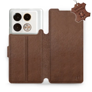 Phone Case Infinix Note 40 Pro - Design Brown Leather