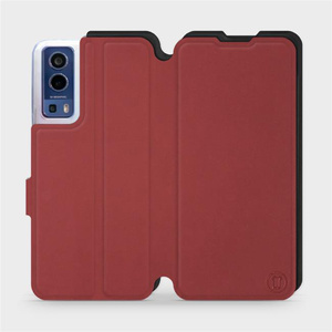 Phone Case Vivo Y52 5G - Design Dark Red with Black