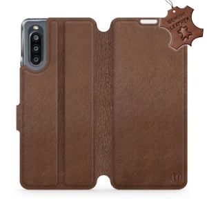 Phone Case Sony Xperia 10 IV - Design Brown Leather