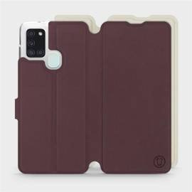 Phone Case Samsung Galaxy A21S - Design Burgundy with Platinum