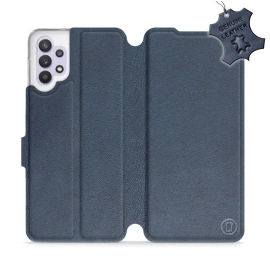 Phone Case Samsung Galaxy M32 5G - Design Blue Leather