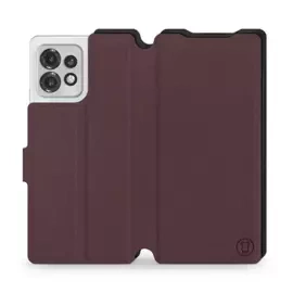 Phone Case Motorola Edge 40 Pro - Design Burgundy with Black