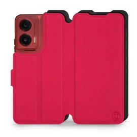 Etui Soft Touch do Motorola Moto G35 5G - wzór Żywa czerwień z czernią