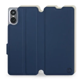 Phone Case Sony Xperia 10 VI - Design Navy with Platinum