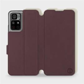 Phone Case Xiaomi Redmi Note 11 - Design Burgundy with Platinum