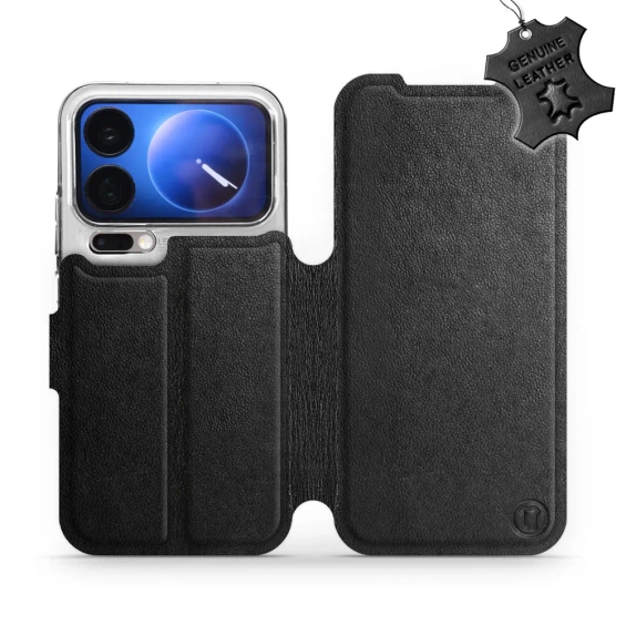 Phone Case Xiaomi 17 Pro - Design Black Leather