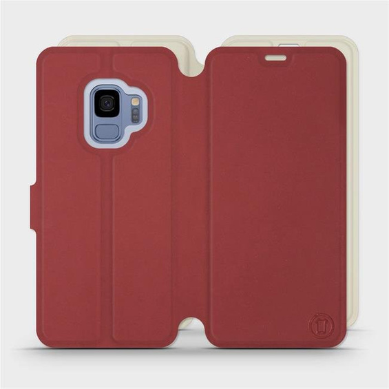 Phone Case Samsung Galaxy S9 - Design Dark Red with Platinum
