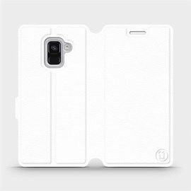 Phone Case Samsung Galaxy A8 2018 - Design White&Orange