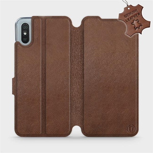 Phone Case Xiaomi Redmi 9A - Design Brown Leather
