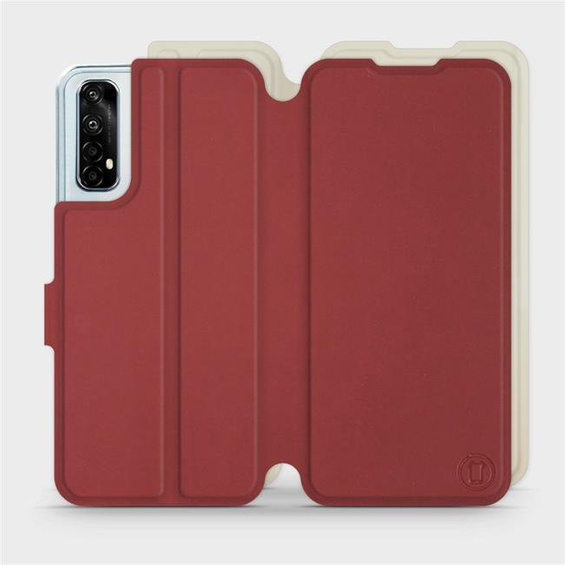 Phone Case Realme 7 - Design Dark Red with Platinum