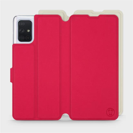 Etui Soft Touch do Samsung Galaxy A71 - wzór Żywa czerwień z platyną