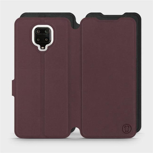 Phone Case Xiaomi Redmi Note 9 Pro - Design Burgundy with Black