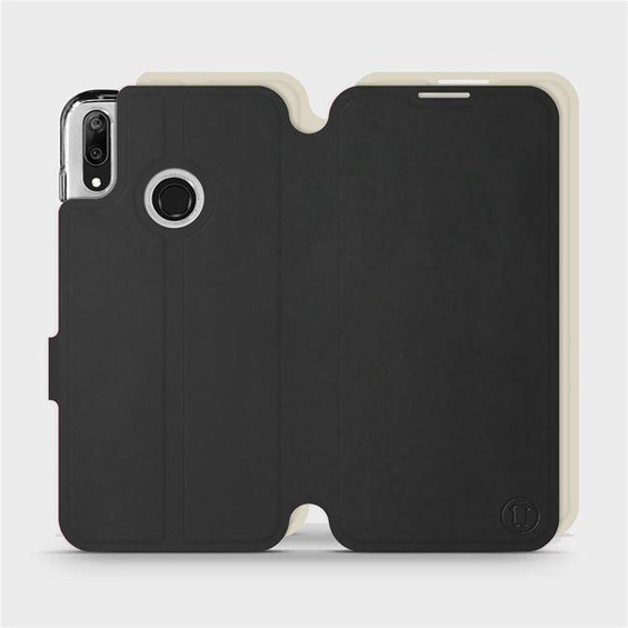 Phone Case Huawei Y7 2019 - Design Black with Platinum