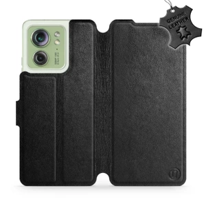 Phone Case Motorola Edge 40 - Design Black Leather