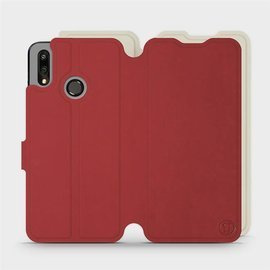 Phone Case Huawei P Smart 2019 - Design Dark Red with Platinum