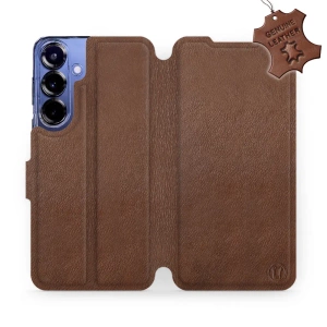 Phone Case Samsung Galaxy S25 Plus - Design Brown Leather