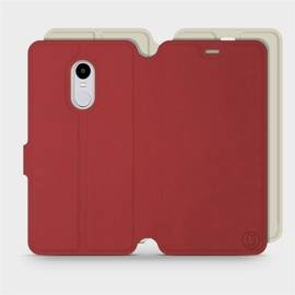 Phone Case Xiaomi Redmi Note 4 - Design Dark Red with Platinum