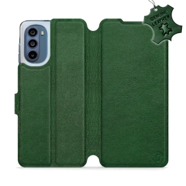 Phone Case Motorola Moto G62 5G - Design Green Leather