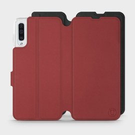 Phone Case Samsung Galaxy A50 - Design Dark Red with Black