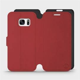 Phone Case Samsung Galaxy S7 - Design Dark Red with Black
