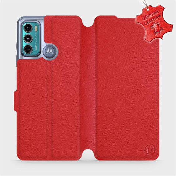 Phone Case Motorola Moto G60 - Design Red Leather