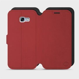 Hülle für Samsung Galaxy A5 2017 - Farbe Dunkelrot mit Schwarz