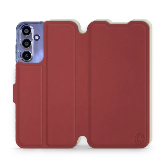 Hülle für Samsung Galaxy A15 4G - Farbe Dunkelrot mit Platin