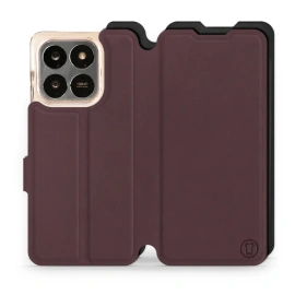 Hülle für Huawei Honor X7d - Farbe Burgund mit Schwarz