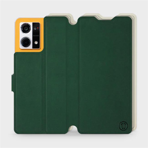 Phone Case Oppo Reno 7 4G - Design Green with Platinum